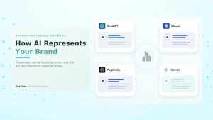 AI answer card that shows the representation of a brand