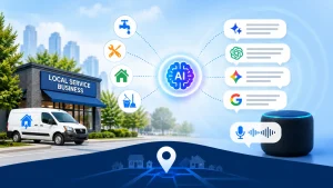 Image showing local businesses and their expansion with AI visibility.